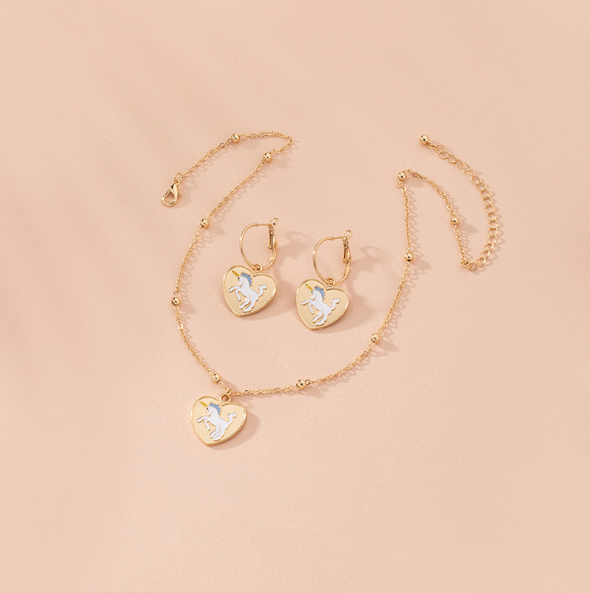 Unicorn Necklace And Earring Sets