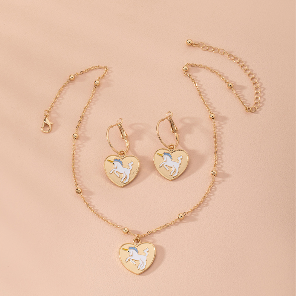 Unicorn Necklace And Earring Sets