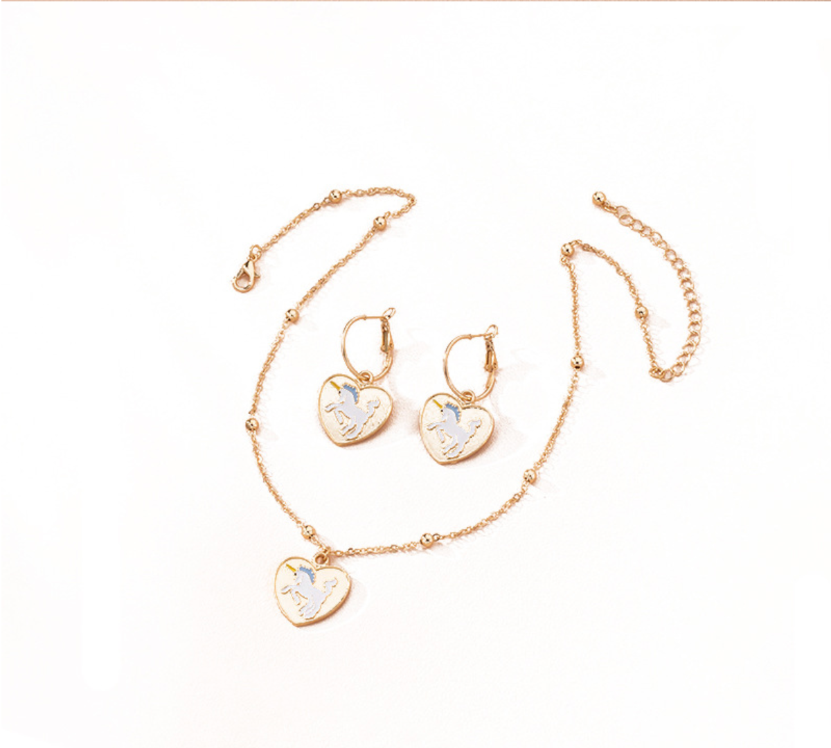 Unicorn Necklace And Earring Sets