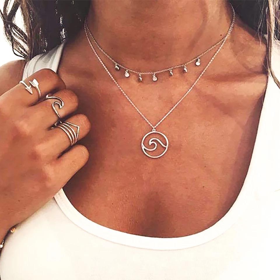 Tranquility Wave Necklace - Silver