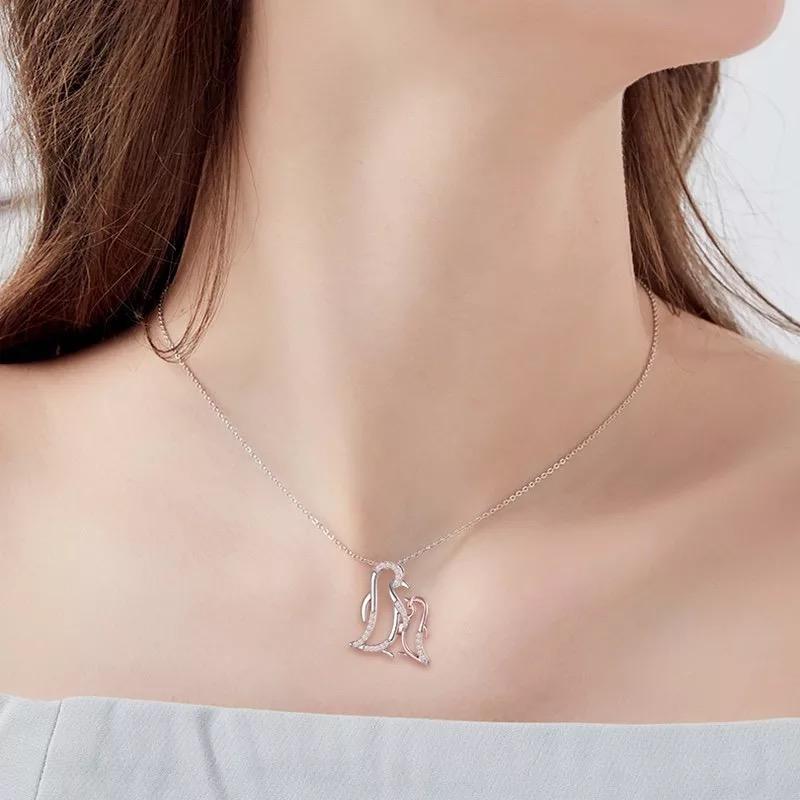 Mother Daughter Penguin Necklace