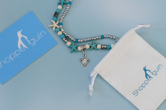 Beaded Turtle Anklet