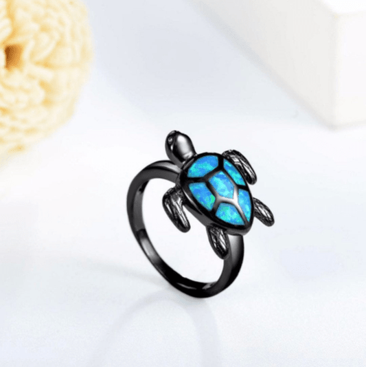 Opal Turtle Ring