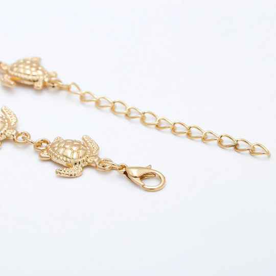 Turtle Charm Anklet