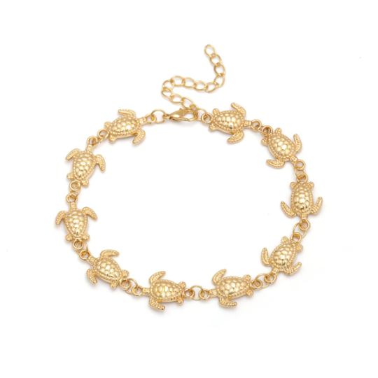 Turtle Charm Anklet