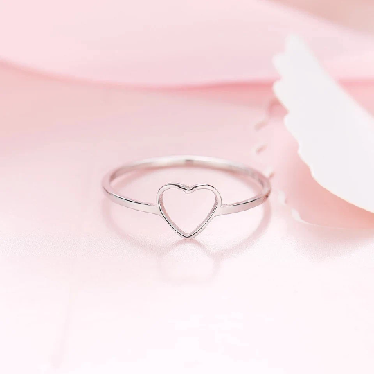 Heart Ring In Silver And Gold