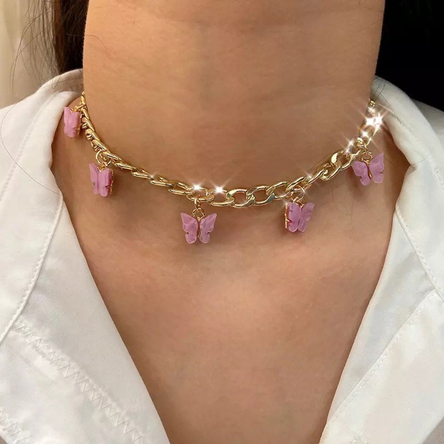 Butterfly Chain Choker