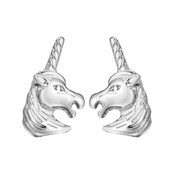 Silver Unicorn Earrings