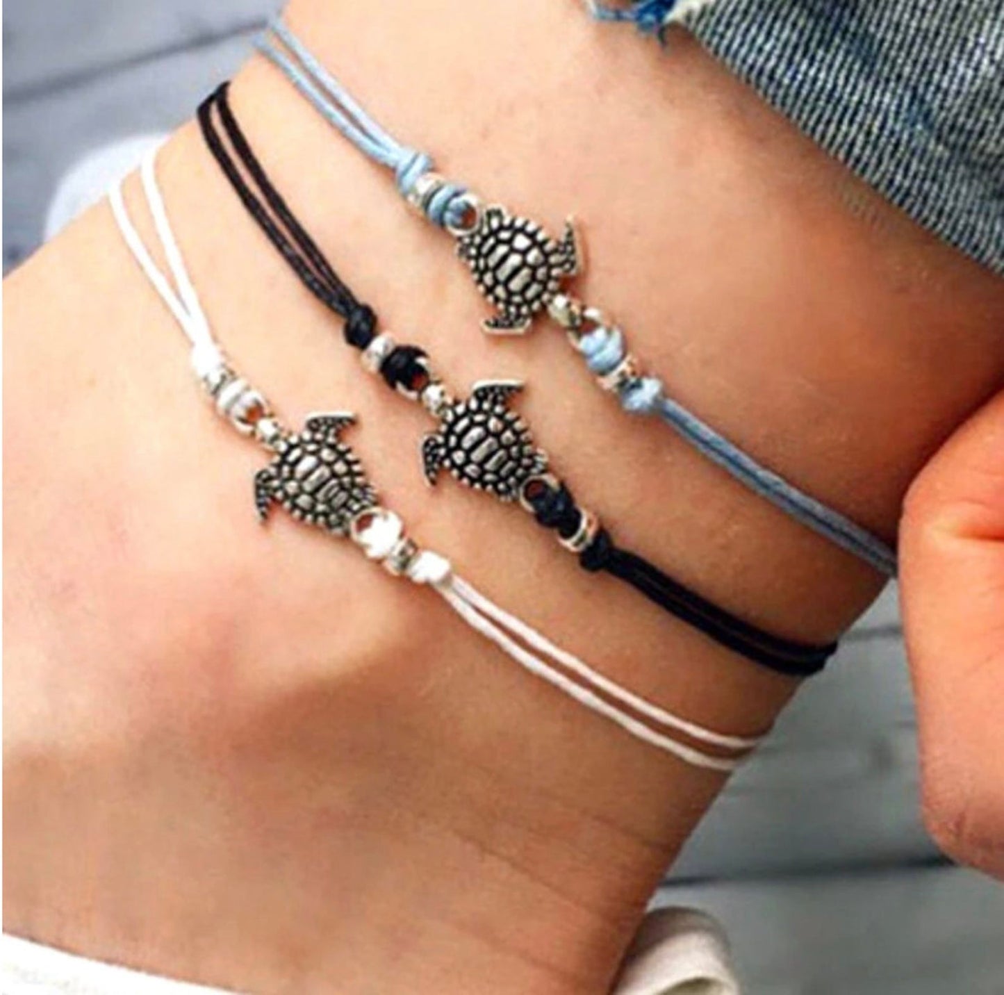 Turtle Charm Anklet