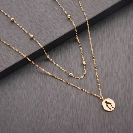 Penguin Choker And Chain Necklace