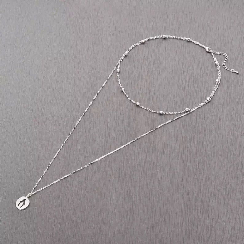 Penguin Choker And Chain Necklace