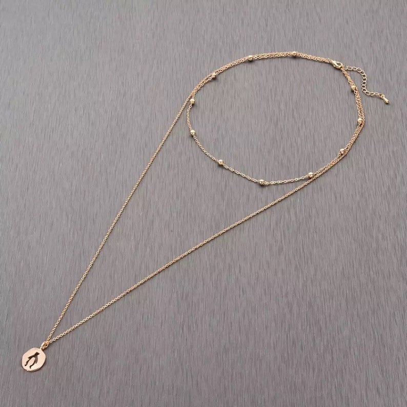 Penguin Choker And Chain Necklace