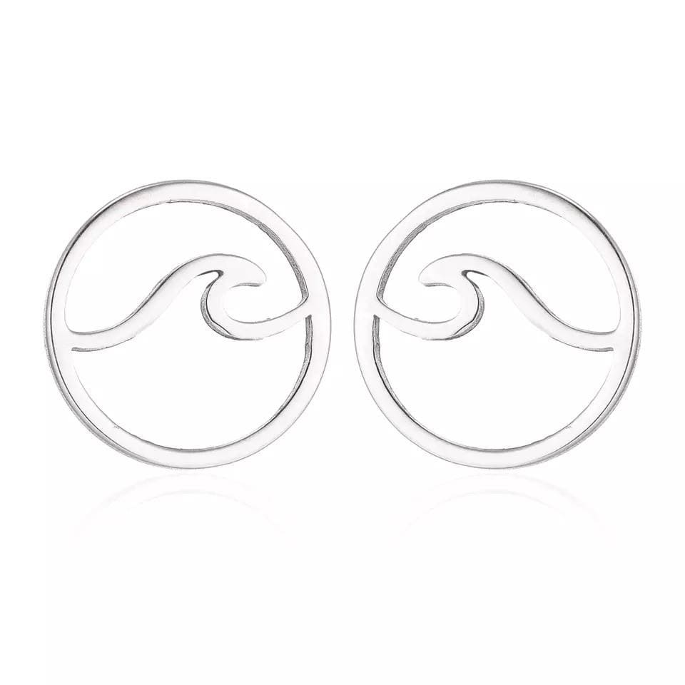 Tranquillity Wave Earrings - Silver