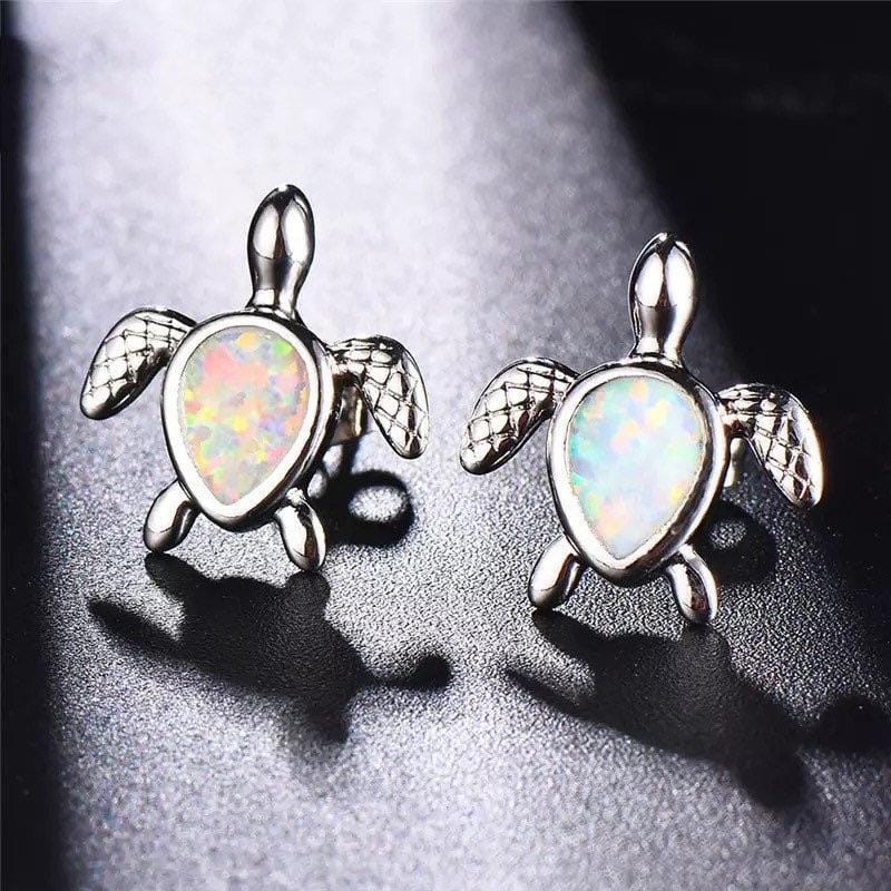 Opal Turtle Earrings 925