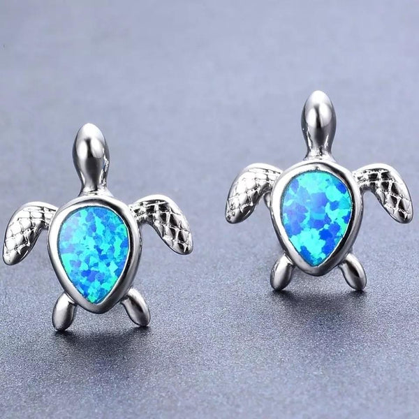 Opal Turtle Earrings 925