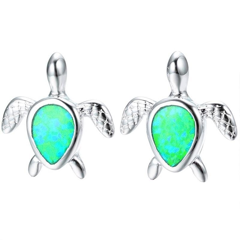 Opal Turtle Earrings 925