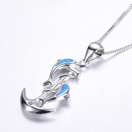 Dolphin Anchor Necklace