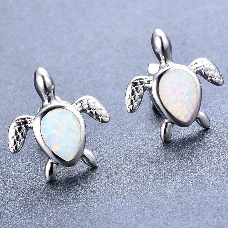 Opal Turtle Earrings 925