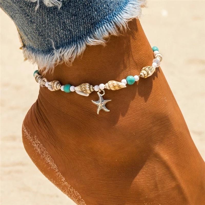 Aqua Starfish Anklet