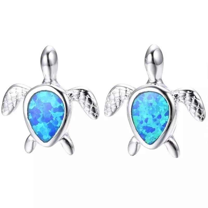 Opal Turtle Earrings 925