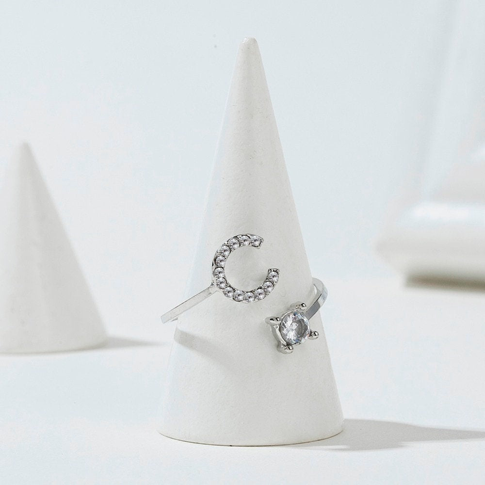 Initial Diamond Ring