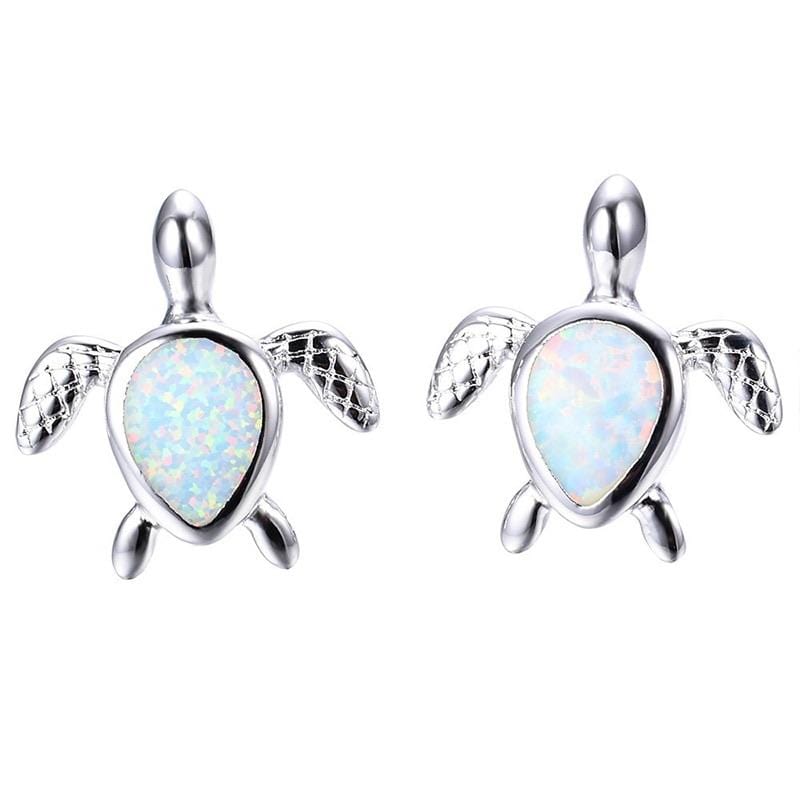 Opal Turtle Earrings 925
