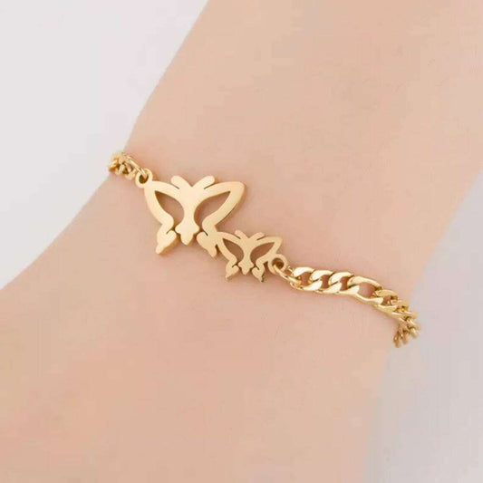 Gold Butterfly Chain Bracelet