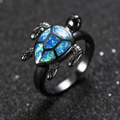 Opal Turtle Ring