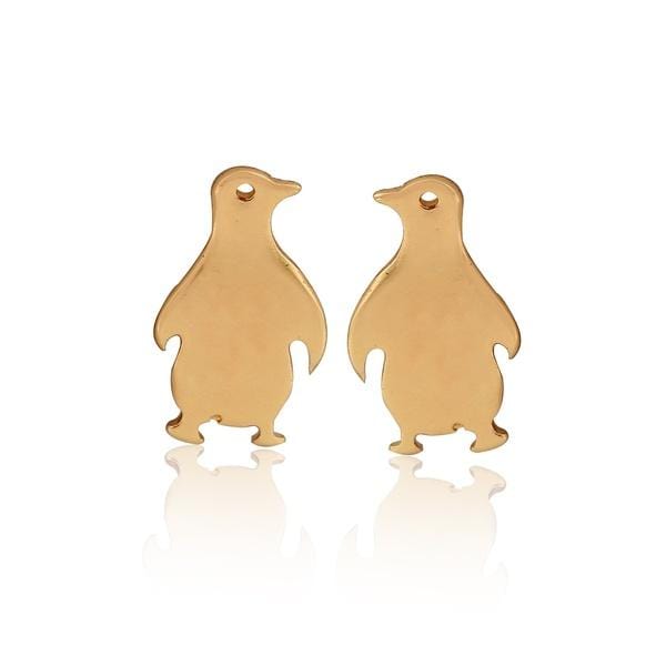 Penguin Earrings - Gold