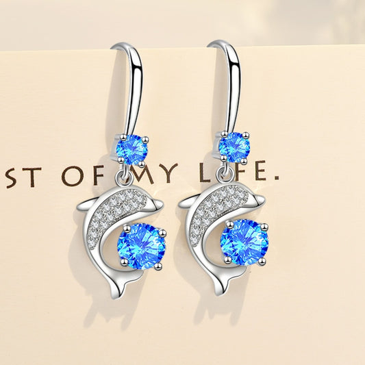 Sterling Silver Dolphin Earrings