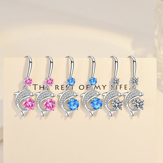 Sterling Silver Dolphin Earrings