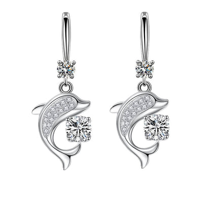 Sterling Silver Dolphin Earrings