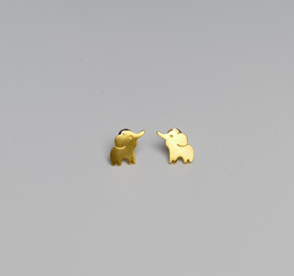 Gold Elephant Earrings