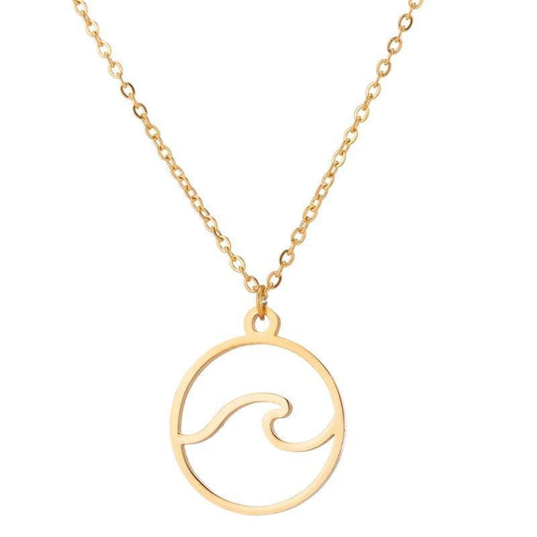 Tranquility Wave Necklace Gold