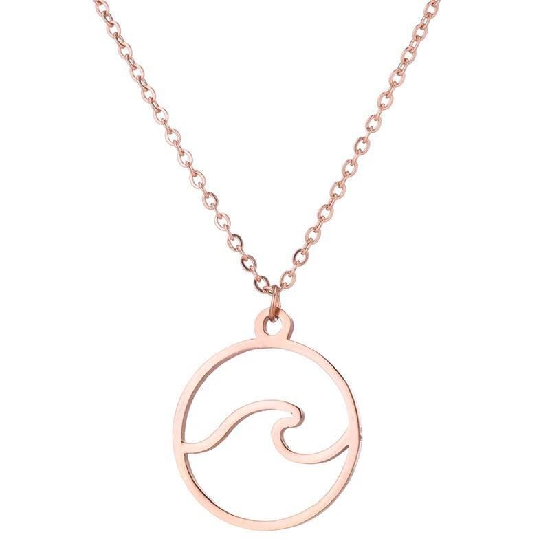 Tranquility Wave Necklace Rose Gold