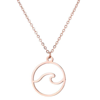 Tranquility Wave Necklace Rose Gold