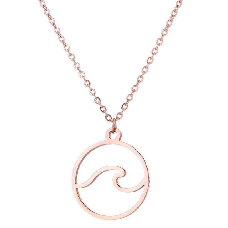 Tranquility Wave Necklace Rose Gold
