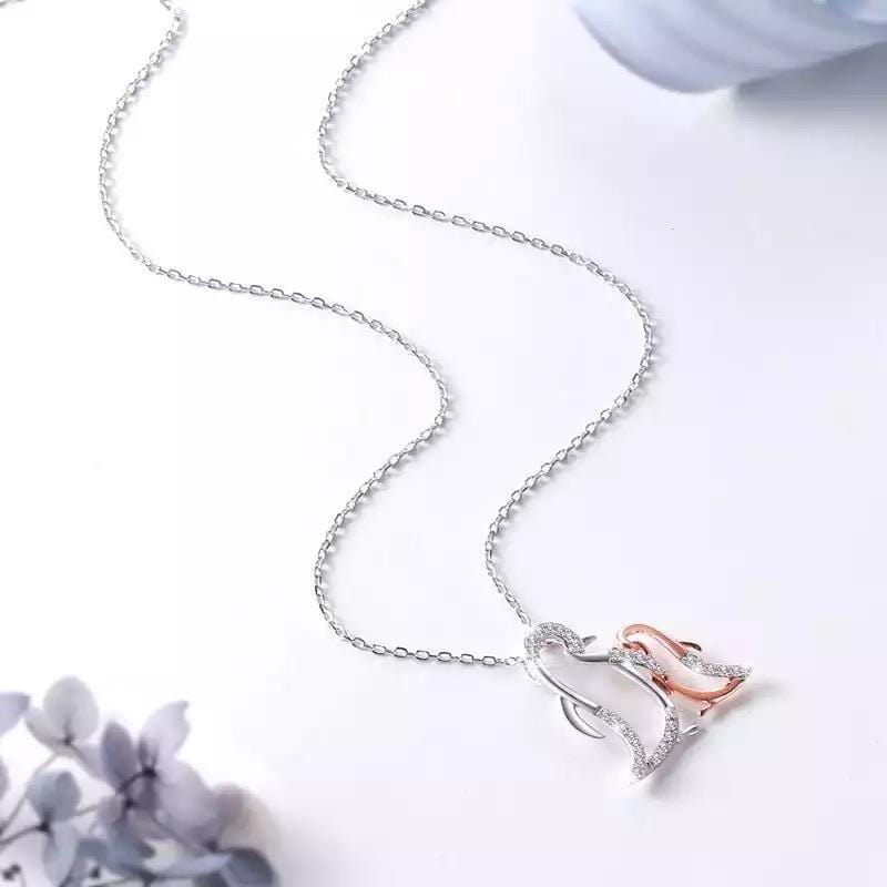 Mother Daughter Penguin Necklace