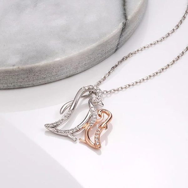 Mother Daughter Penguin Necklace