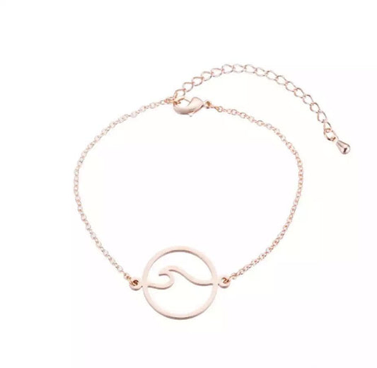 Tranquility Wave Bracelet - Rose Gold