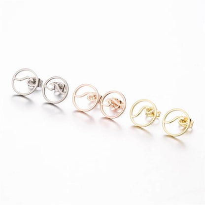 Tranquility Wave Earrings - Rose Gold