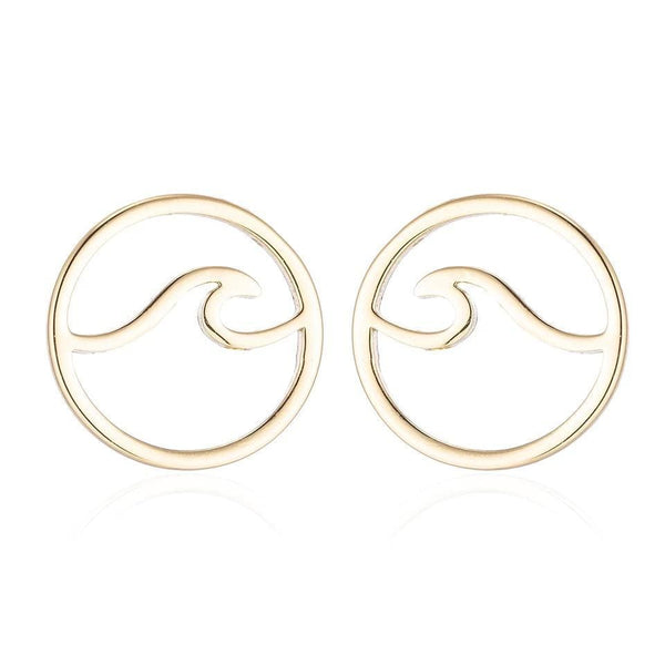 Tranquillity Wave Earrings - Gold