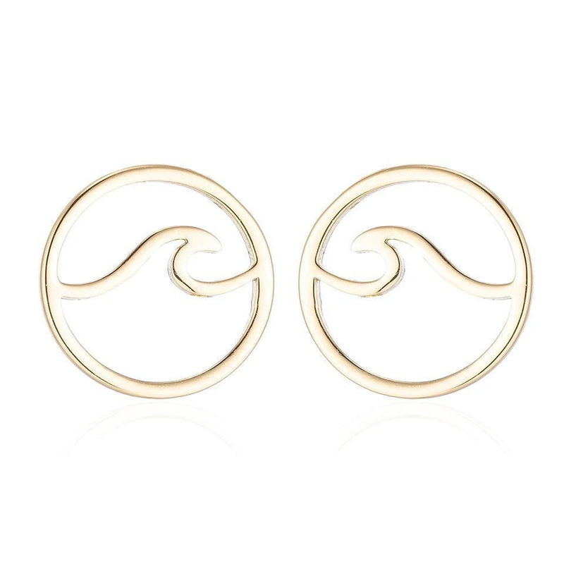 Tranquillity Wave Earrings - Gold
