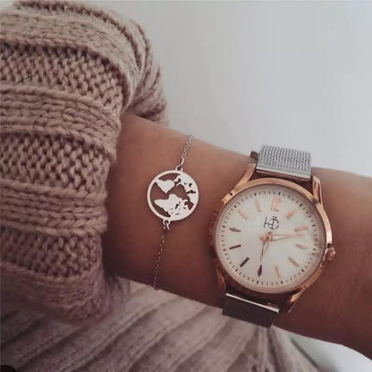 Earth Bracelet - Rose Gold