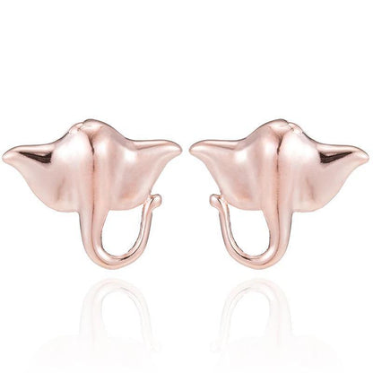 Mantaray Earrings - Rose Gold