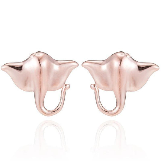 Mantaray Earrings - Rose Gold