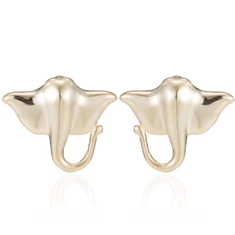 Mantaray Earrings - Gold