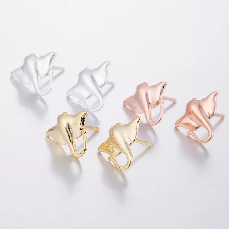 Mantaray Earrings - Rose Gold