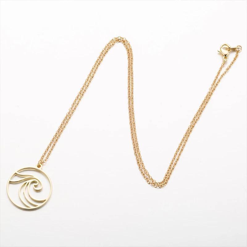 Double Wave Necklace - Gold