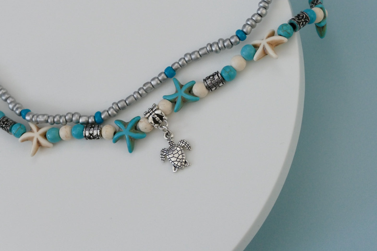 Beaded Turtle Anklet